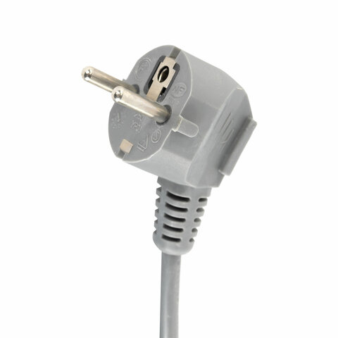Сетевой фильтр SONNEN DX04, 4 розетки, 2 USB-порта, с заземлением, 10 А, 1,5 м, графит, 513493 - фото 5