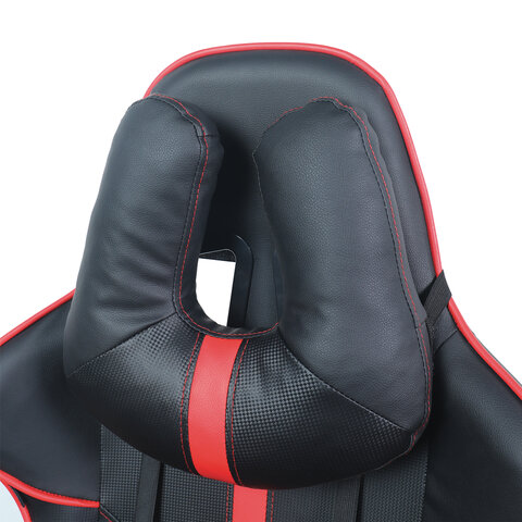 Кресло компьютерное BRABIX "GT Carbon GM-120", две подушки, экокожа, черное/красное, 531931 - фото 8