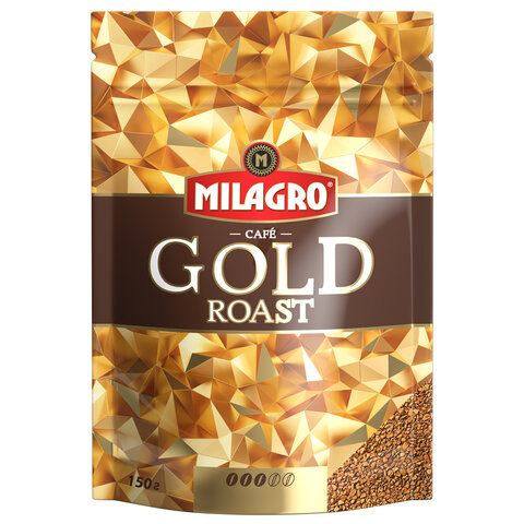 Кофе растворимый MILAGRO "Gold Roast" 150 г, сублимированный, 15005 - фото 1