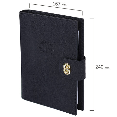 Ежедневник-органайзер недатированный B5, 167х240 мм, BRAUBERG "Nova", под кожу, 160 л., черный, 116204 - фото 3