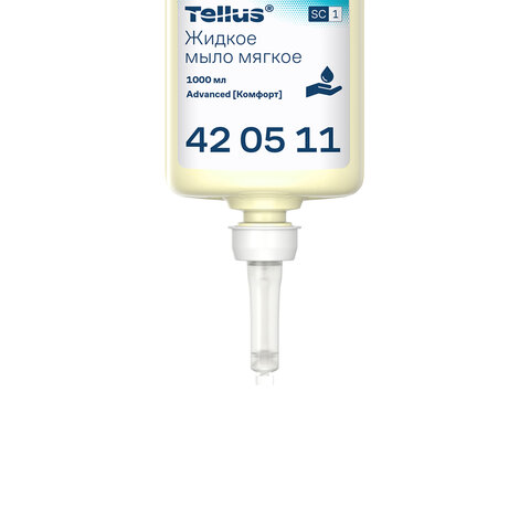 Картридж с жидким мылом одноразовый Tellus/TORK (Система S1) Advanced, 1 л, мягкое, 420511 - фото 5