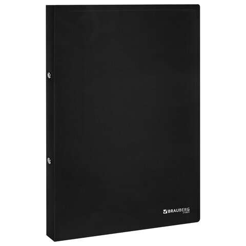 Папка на 2 кольцах А4 BRAUBERG UNIVERSAL, 25 мм, черная, до 170 листов, 0,5 мм, 273031 - фото 1