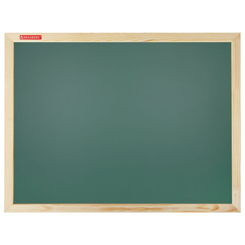 Доска для мела магнитная 45х60 см, зеленая, деревянная рамка, BRAUBERG "Wood", 238798 - фото 1