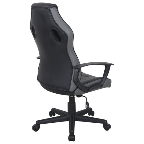 Кресло компьютерное BRABIX "Fighter GM-008", экокожа, черное/серое, 532507 - фото 3