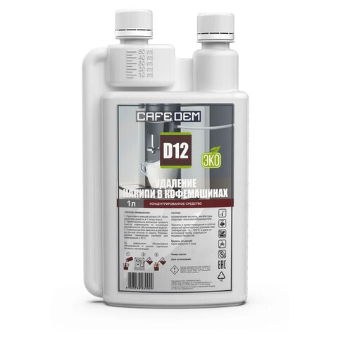 Средство от накипи для кофемашин CAFEDEM D12 ЭКО, жидкость, 1000 мл, 30944, CD-D12-F3-L1 - фото 1
