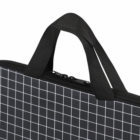 Папка на молнии с ручками BRAUBERG А4, 1 отделение, полиэстер, 20 мм, "Checkered", 272173 - фото 6