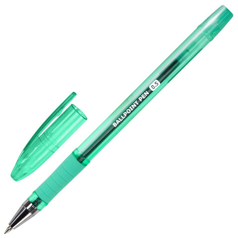 Ручка шариковая масляная с грипом "PASTEL", BRAUBERG, СИНЯЯ, стандартный узел 0,5 мм, линия письма 0,25 мм, 144488 - фото 4