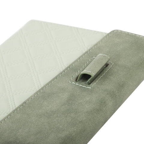 Ежедневник недатированный А5 145х215 мм, BRAUBERG "Stitch", под кожу, магнит, 160 л., оливковый, 116588 - фото 6