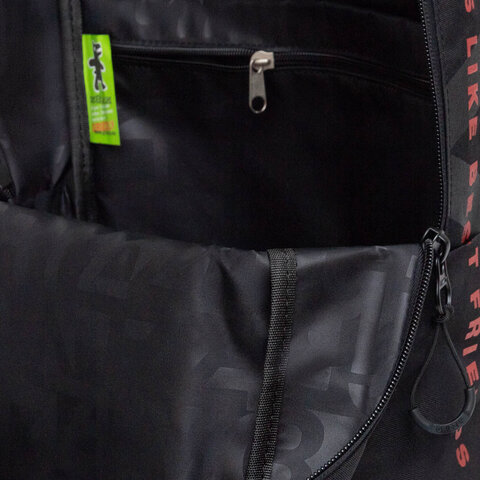 Рюкзак GRIZZLY, карман-антивор, "TOTAL BLACK", 42х28х12 см, RQL-513-2/3 - фото 10