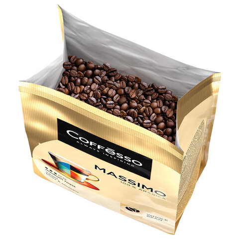 Кофе в зернах COFFESSO "Massimo" 100% арабика, 1 кг, 102488 - фото 2