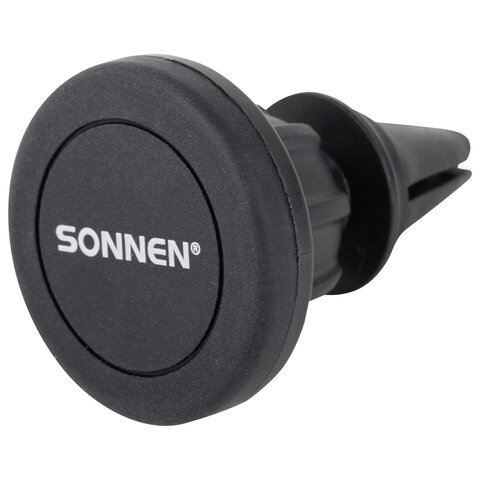 Держатель для телефона магнитный в авто на решетку вентиляции SONNEN, вращение 360°, 354923 - фото 1