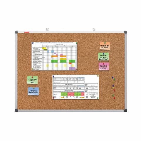 Доска пробковая для объявлений 90х120 см, алюминиевая рамка, BRAUBERG Extra, 238309 - фото 10