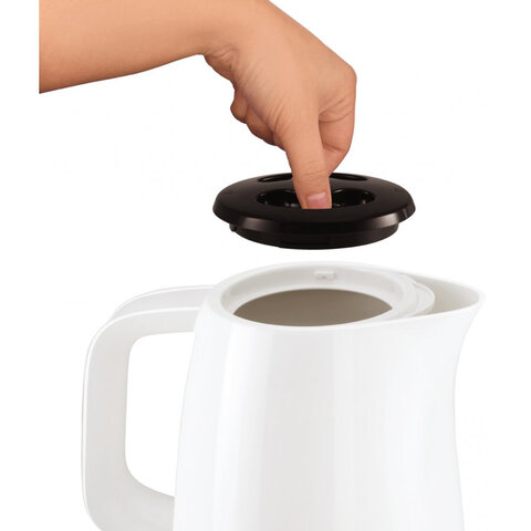 Чайник TEFAL KO150130, 1,5 л, 2400 Вт, закрытый нагревательный элемент, пластик, белый, 7211002180 - фото 2