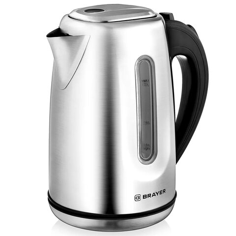 Чайник BRAYER BR1014, 1,7 л, 2200 Вт, закрытый нагревательный элемент, сталь - фото 2