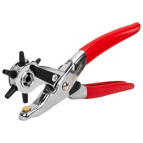 Дырокол пробойник-просекатель для кожи, картона и ткани, диаметры 2,5-5 мм, RABBITEX (РАББИТЕКС), 273013 - фото 5