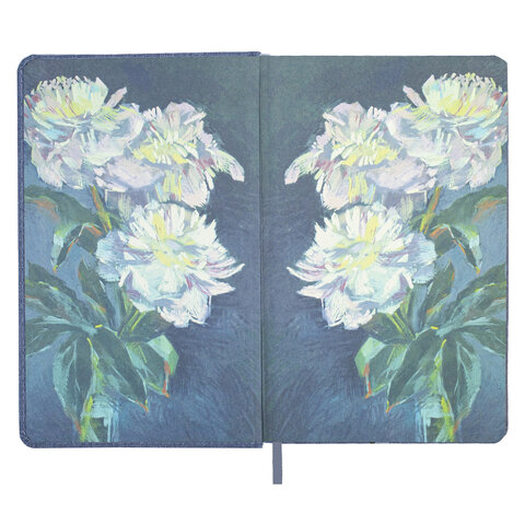 Ежедневник датированный 2026 А5 138х213 мм, BRAUBERG "ArtGallery", под кожу, нашивка, голубой, 117407 - фото 13