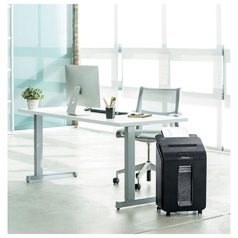 Уничтожитель (шредер) FELLOWES AUTOMAX 100M, 4 уровень секретности, фрагменты 4х10 мм, 100 листов, корзина 23 литра, FS-462, FS-46292 - фото 8