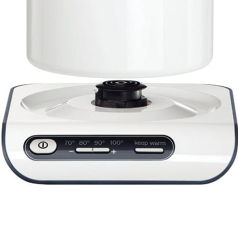 Чайник BOSCH TWK8611P, 1,5 л, 2400 Вт, закрытый нагревательный элемент, нержавеющая сталь, белый - фото 3