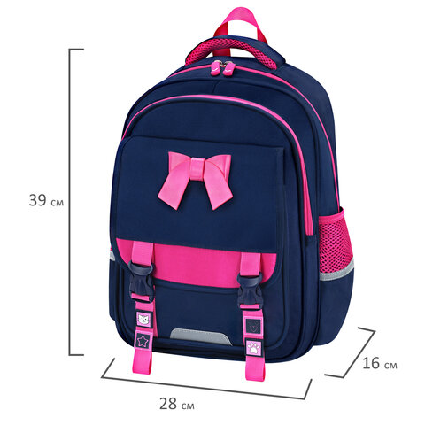 Рюкзак BRAUBERG SNAP, 2 отделения, 3 кармана, "Elegant bow", 39х28х16 см, 273129 - фото 10
