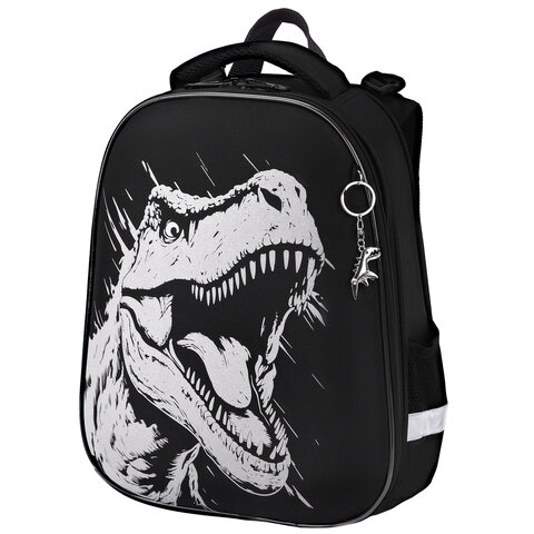 Ранец BRAUBERG SHINY, 2 отделения, с брелком, Scary dino, СВЕТЯЩИЙСЯ РИСУНОК, 38х28х14 см, 273143 - фото 1