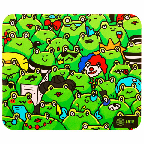 Коврик для мыши CACTUS "Frogs", 300x250x3 мм, CS-MP-D09M - фото 1