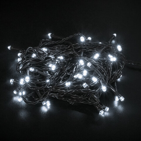 Электрогирлянда-нить комнатная "Стандарт" 5 м, 50 LED, холодный белый свет, 220 V, контроллер, ЗОЛОТАЯ СКАЗКА, 591344 - фото 3
