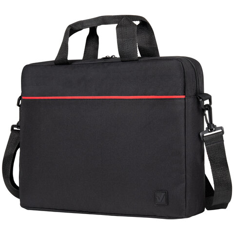 Сумка портфель BRAUBERG PRACTICAL с отделением для ноутбука 15,6", "Red line", черная, 29х40х7 см, 270829 - фото 1