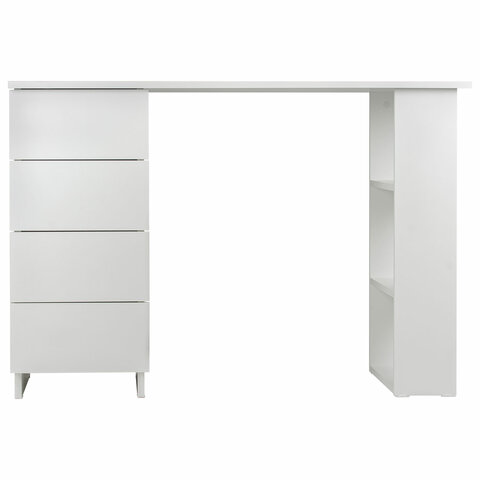 Стол письменный/компьютерный BRABIX "Scandi CD-016", 1100х500х750 мм, 4 ящика, белый, 641891, ЦБ013707-1 - фото 6