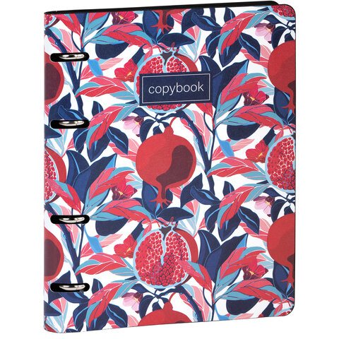 Тетрадь на кольцах А5 (180х220 мм), 80 листов, под кожу, клетка, BRAUBERG VISTA, Pomegranate, 112126 - фото 4