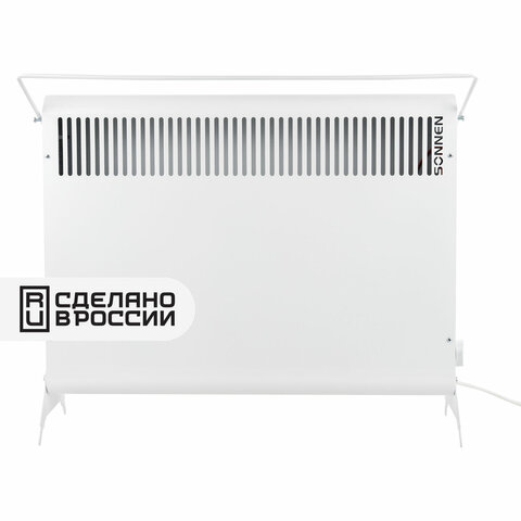 Обогреватель-конвектор SONNEN MINI-1500.2, 1500 Вт, вешалка, Х-образный нагревательный элемент, белый, сделано в России, 457631 - фото 1