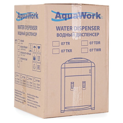 Кулер для воды AQUA WORK 0.7-TDR, настольный, НАГРЕВ/ЭЛЕКТРОННОЕ ОХЛАЖДЕНИЕ, 2 крана, серебро, 24762 - фото 12