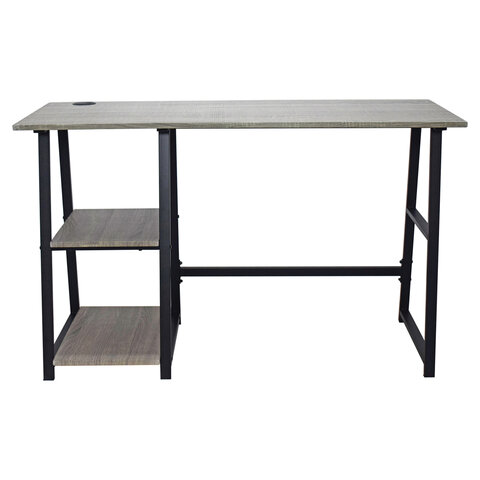 Стол на металлокаркасе BRABIX "LOFT CD-006", 1200х500х730 мм, 2 полки, цвет дуб антик, 641225 - фото 3