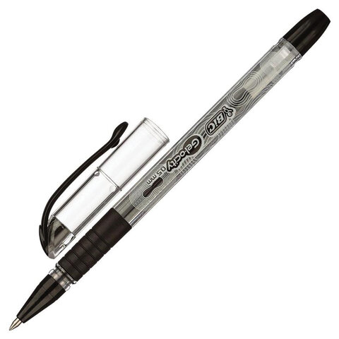 Ручка гелевая с грипом BIC "Gelocity Stic", ЧЕРНАЯ, узел 0,5 мм, линия письма 0,29 мм, CEL1010266 - фото 1