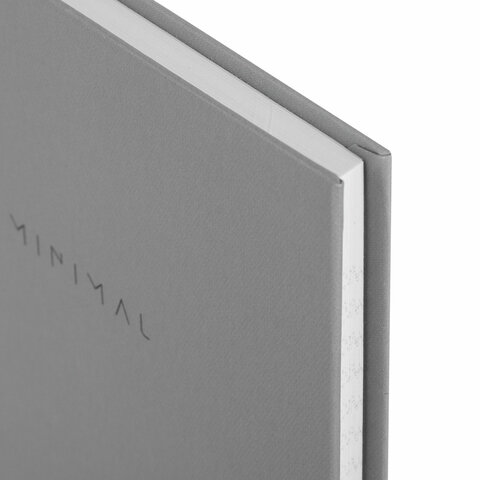 Блокнот МАЛЫЙ ФОРМАТ 110х147 мм, А6, 80 л., твердый, клетка, BRAUBERG "Minimal", серый, 116445 - фото 4