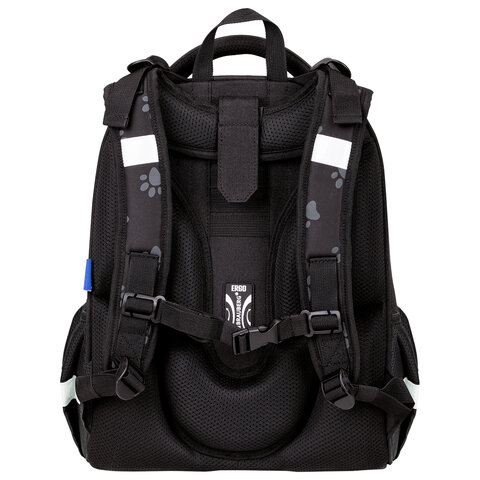 Ранец BRAUBERG LUMINOUS, 2 отделения, с брелоком, "Paws", СВЕТЯЩИЙСЯ РИСУНОК, 38х29х16 см, 271366 - фото 4