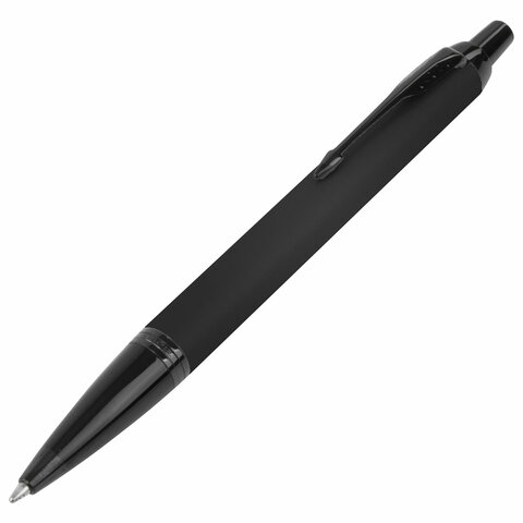 Ручка шариковая PARKER "IM Achromatic Black BT", черный матовый, нержавеющая сталь, синяя, 2127618 - фото 4