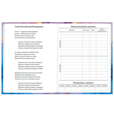 Дневник 1-11 класс 40 л., твердый, BRAUBERG, глянцевая ламинация, "Мрамор", 107606 - фото 6