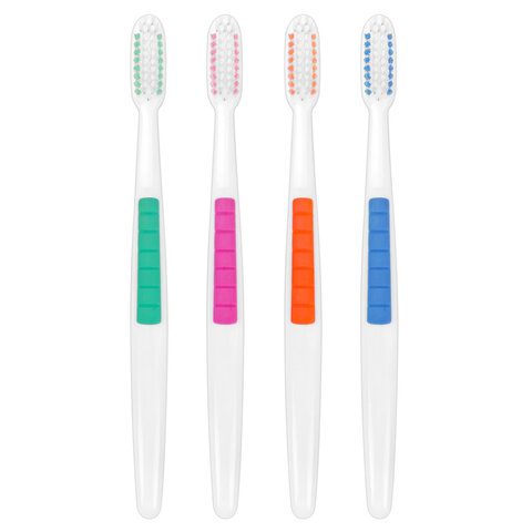 Зубная щетка жесткая CLASSIC WHITENING, безопасное отбеливание, КОМПЛЕКТ 8 шт., LAIMA DENT, 609315 - фото 2