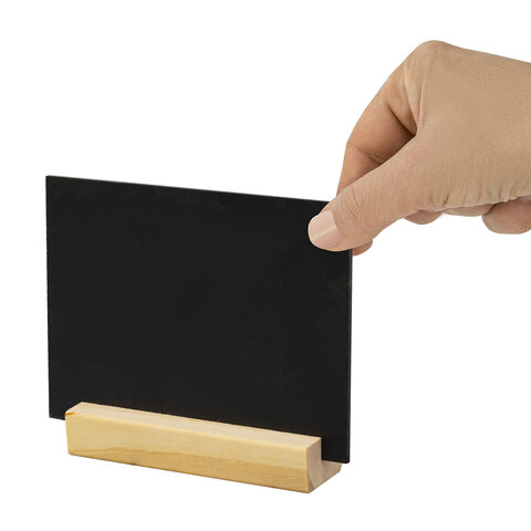 Ценникодержатель деревянный (ценники, реклама, фото) 12х3х2 см, КОМПЛЕКТ 4 шт., BRAUBERG, 291314 - фото 6