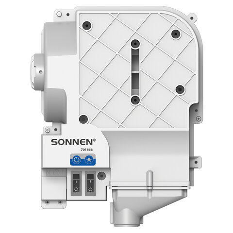 Сушилка для рук СКРЫТОГО МОНТАЖА SONNEN HSD-A3880, 1200 Вт, 95 м/с, IPX4, пластик, белая, 701866 - фото 1