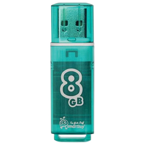 Флеш-память Smartbuy Glossy, 8Gb, USB 2.0, зел, SB8GBGS-G - фото 1