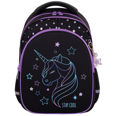 Рюкзак BRAUBERG OPTIMA, 2 отделения, с брелоком, "Radiant unicorn", 36х27х18 см, 273157 - фото 2