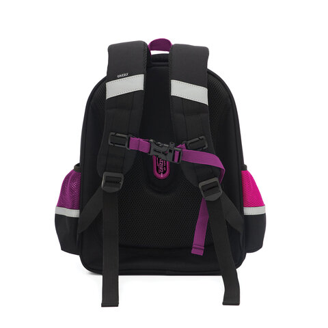 Ранец GRIZZLY анатомическая спинка, c брелоком, для девочек, COOL, 36х28х20 см, RAz-486-4/1 - фото 3