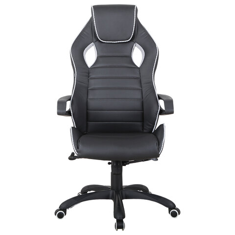 Кресло компьютерное BRABIX "Techno Pro GM-003", экокожа, черное/серое, вставки серые, 531814 - фото 4