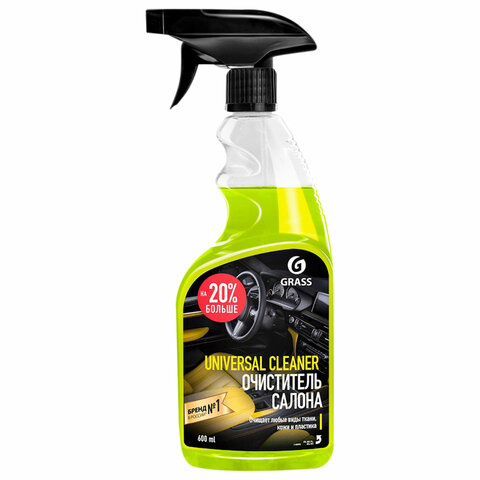 Очиститель салона для велюра, кожи, пластика, 600 мл, GRASS UNIVERSAL CLEANER, триггер, 110392 - фото 1