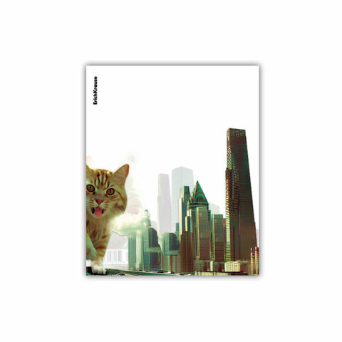 Обложки ПП для тетрадей и дневников ERICH KRAUSE "Big City Cats", КОМПЛЕКТ 12 шт., 80 мкм, 212х347 мм, 63508 - фото 3