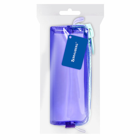 Пенал BRAUBERG с объемной "тракторной" молнией, 1 отделение, ПВХ, 22х8х6,5 см, "Contrast mint", 271565 - фото 8