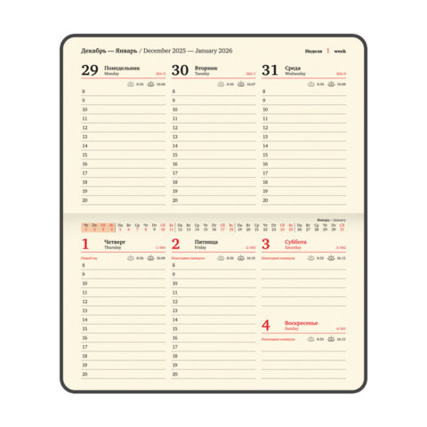 Еженедельник датированный 2026 МАЛЫЙ ФОРМАТ 95х155 мм, А6, BRAUBERG "Augustus", под кожу, голубой, 117185 - фото 14