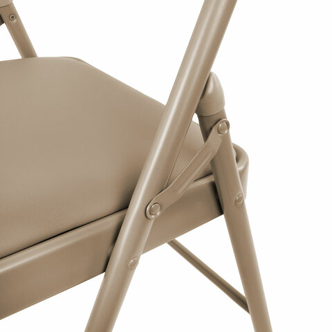Стулья складные BRABIX "Golf Plus CF-003" КОМФОРТ, КОМПЛЕКТ 4шт., бежевый каркас, кожзам бежевый, 533033 - фото 10
