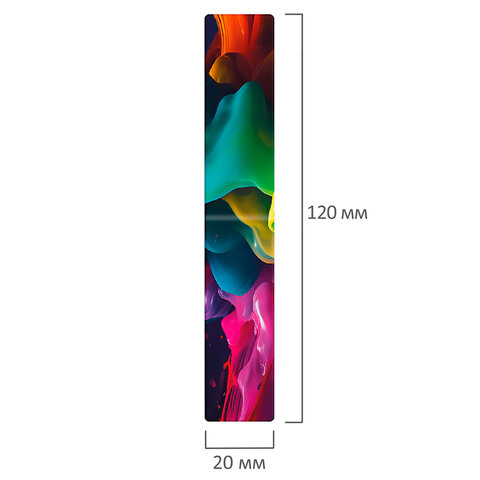 Закладки для книг МАГНИТНЫЕ, "АССОРТИ 5 ДИЗАЙНОВ ABSTRACTION", 6 штук, 60x20 мм, FUNSTER (ФАНСТЕР), 116653 - фото 4